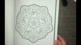 Christmas Mandalas by Jade Summer coloring book flip through