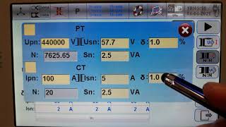 CT Ratio test using Calmet TE30