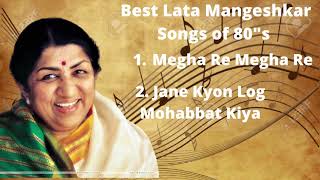 Lata Mangeshkar Best 80's Songs | Lata Mangeshkar | Megha Re Megha Re | Pinky Pinaki Music Official