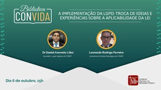 Biblioteca Convida - A Implementação da LGPD