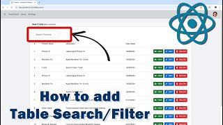 How to Implement Search and Filtering in React Table using Material UI
