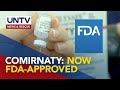 U.S. FDA fully approves Pfizer-BioNTech COVID-19 vaccine