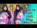 What's in our bag 😂 🎒 by Twinsisters 🥰