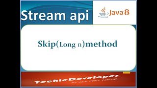 07 Skip method in Stream api