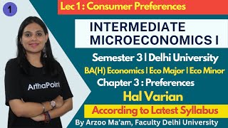 2024 🎓| Consumer Preferences | Ch 3 Varian | Intermediate Microeconomics 1 | BA(H) Economics Sem 3