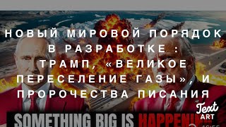 Разработка НМП в Действии : Трамп и «Великое Переселение Газы», и Пророчества Библии