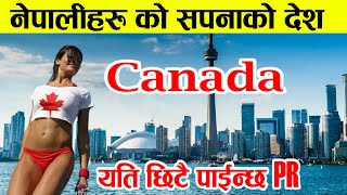 नेपालीहरु मरिहत्य गर्ने अमेरिकी देश क्यानडा | यति छिटै पाईन्छ पि. आर. canada facts in nepali .