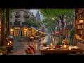 Peaceful Jazz Coffee Shop 🌧️ Soft Piano Melodies, Rain Sound & Warm Fire Glow To Melt Stress Away