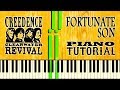 CCR - FORTUNATE SON - Piano Tutorial