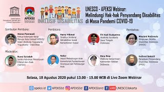 APEKSI - UNESCO Jakarta | Webinar Memenuhi Hak-Hak Penyandang Disabilitas di Masa Pandemi COVID-19