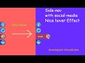 Nice Social Media In Side Navigation Bar Hover Effect | Easy