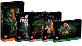 All LEGO Creator Expert Botanical Collection Sets 2021-2022 Compilation/Collection Speed Build