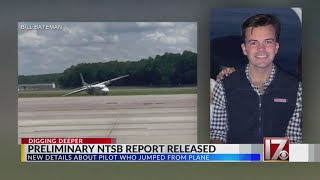 Preliminary NTSB report shows new details about pilot who jumped from plane