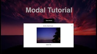 Simple Modal Pop Up Tutorial using only HTML, CSS & JavaScript