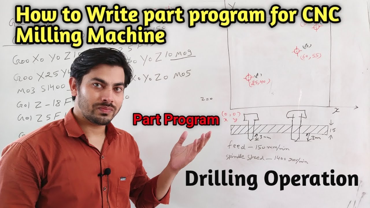 Cnc Drilling Hindi Drilling Operation On Cnc Machine Part Program Cnc Drilling Hindi Drilling Operation On Cnc Machine Part Program