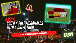 Minecraft Tutorial: Build an epic McDonalds restaurant with drive thru including interior on Switch
