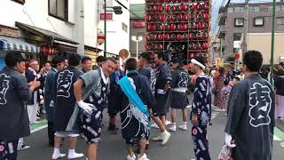 久喜提灯祭り新ん一気合い入れる20180712