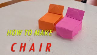 How to make an origami chair step by step Origami vey simple | Chair Making | Single sofa, Armchair