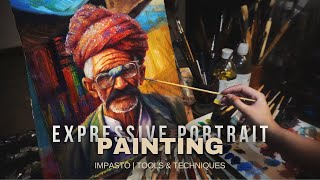 Expressive Portrait Speedpaint | Intuitive Impasto Techniques #oilpaintingtutorial #artvlog