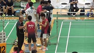 2016年IH バドミントン 男子 学校対抗 2回戦 柳井商工（山口）vs 勝山（福井）第2試合①