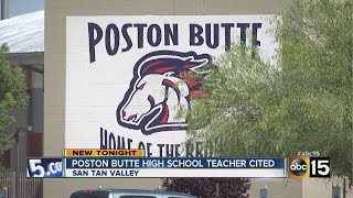 Poston Butte High School teacher cited