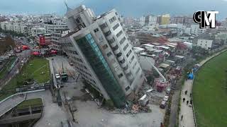 VIDEO del TERREMOTO de 6.8 GRADOS en TAIWAN causa DERRUMBES de EDIFICIOS y PUENTES hoy