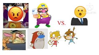 @TheOrtwineBoy2002, Wario, Ren, Stimpy and Rocket Monkeys VS. ​⁠@MacusoperBusters1