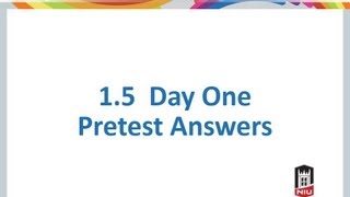 1-5 Pre-Test Answers