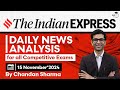 The Indian Express Newspaper Analysis | 15th Nov 2024 | Daily Newspaper Analysis | Current Affairs