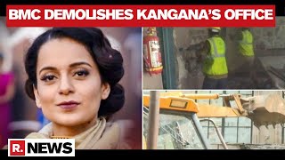 BMC Officials Demolish Parts of Kangana Ranaut's Bandra office