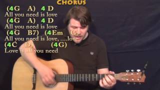 All You Need Is Love (The Beatles) Strum Guitar Cover Lesson with Chords/Lyrics
