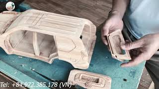 Auto innovation wood Carving - Toyota PRADO Land Cruiser 2020 - Woodworking Art
