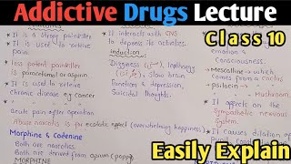 Addictive Drugs | Sedatives | Narcotics | Hallucinogens | Marijuana | Morphine | Hashish | Class 10