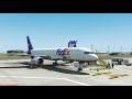 p3dv4.5 fedex b757 200f landing at bahrain