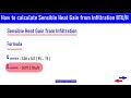 how to calculate sensible heat gain from infiltration btu h