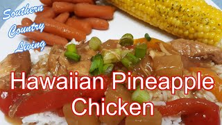 Hawaiian Pineapple Chicken In A Crockpot  --  Bursting With Flavor  --  Throwback Video Series