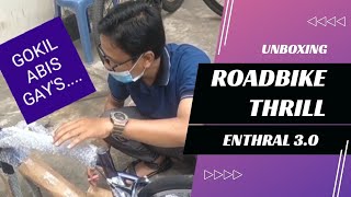 Unboxing sepeda Roadbike dapat kucing || #roadbike#pecintakucing