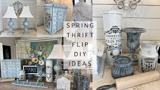 Budget Friendly Spring Decor DIY Ideas and Painting Techniques With Thrifted Home Decor