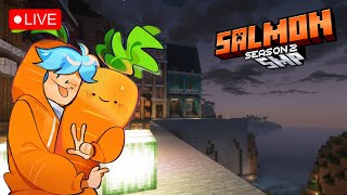 [Live] Minecraft | Server Salmon SMP Season 2 ฟาร์มของสร้างบ้านน