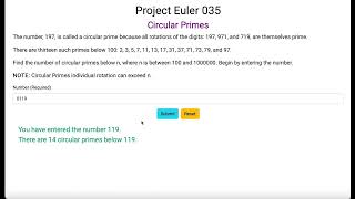 Project Euler 035 - Circular Primes