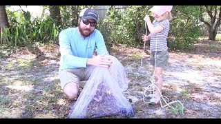 How To Throw A 4ft Cast Net Without Using Your Mouth [Easy Method]