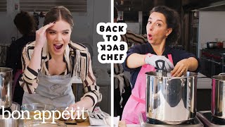 Hailee Steinfeld Tries to Keep Up with a Professional Chef | Back-to-Back Chef |