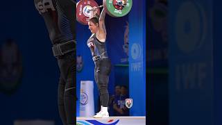 Kate Vibert (81kg 🇺🇸) 145kg / 320lbs C\u0026J Slowmo! 2024 World Cup #weightlifting #slowmo