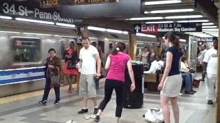 Subway Platform Tap Dancing at 34 St - Penn Station on the IRT