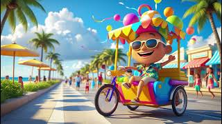 Summer Fun in the Pedicab | Nursery Rhymes \u0026 Kids Songs