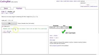 Codingbat - make_pi (Python)