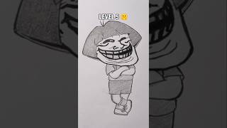 Drawing Dora in different level part 3 #howtodraw #art #drawing #dora #artandcraft #doradrawing