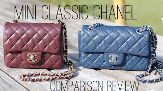 CHANEL Mini square vs. Mini rectangle handbag comparison