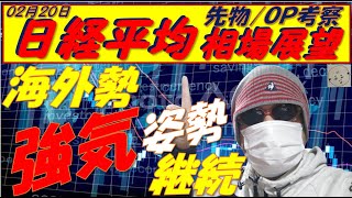 日経平均株価02月20日～　海外勢オプション手口は依然強気もそろそろ下落警戒!!