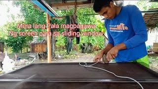 Paano mag assemble ng screen para sa sliding window (Magkano Ang Price Ng screen)